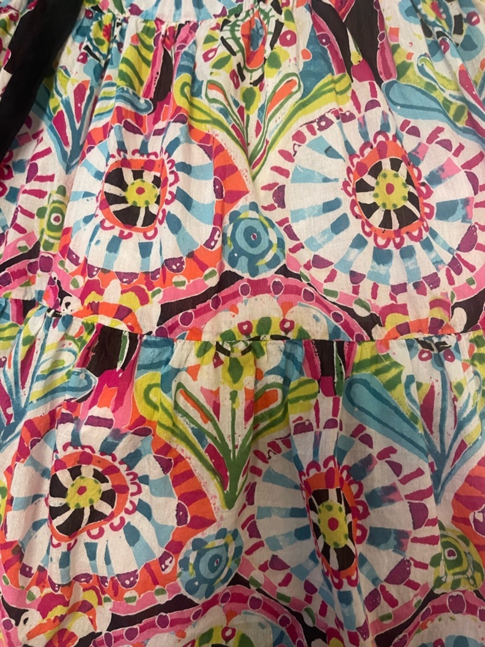 Vintage y2k Nanette Lepore Babydoll Floral Dress, Fit & Flare Silk Cotton, 4 - Picture 6 of 8